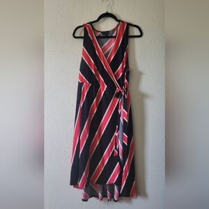 Pink and black Hi'Low Dress